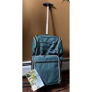 New 30 Piece Essential Travel Cooler Picnic Set Backpack W/ Handle & Pull Along